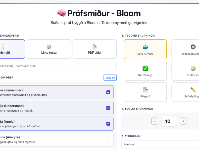 Prófsmiður - Bloom